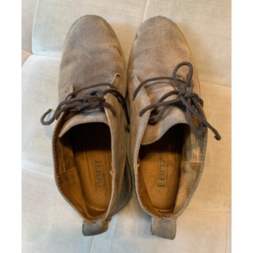 Born Brown Grey Suede Leather Elk II Men’s Chukka Boots Size 11.5